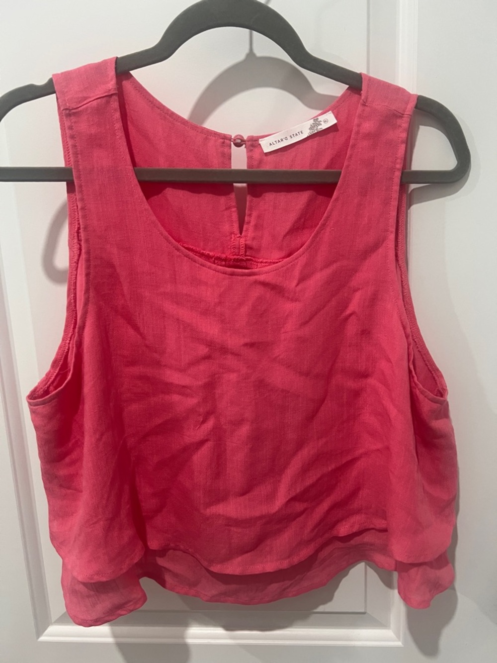 Altar'd State Pink‎ Layered Sleeveless Top Size XL